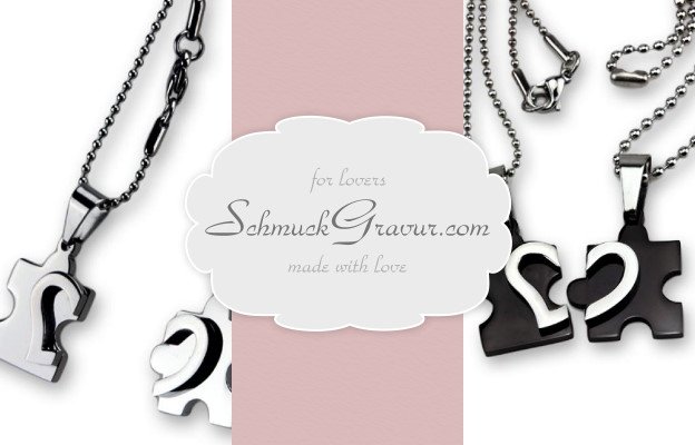 Partnerketten Puzzles Herz