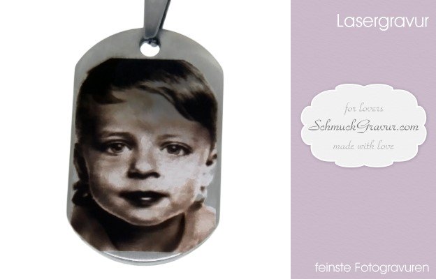 Fotogravur auf Dog Tag