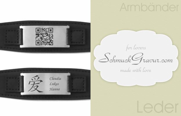 Lederarmbänder mit Gravur - ganz individuell